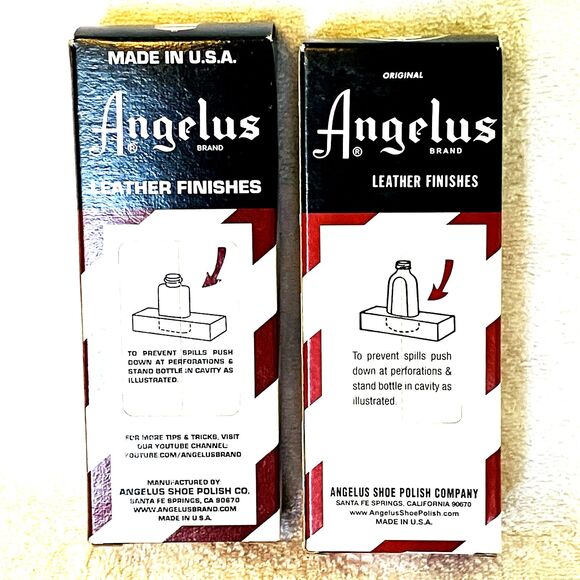 Angelus Leather Dye 2 NEW Purple + Yellow 3 Ounce Applicators Shoe Craft Purse - Picture 6 of 9